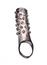 Дымчатая насадка на пенис с выпуклостями - 11 см. - Sex Expert - в Таганроге купить с доставкой