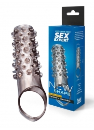 Дымчатая насадка на пенис с шипами и выпуклостями - 12 см. - Sex Expert - в Таганроге купить с доставкой