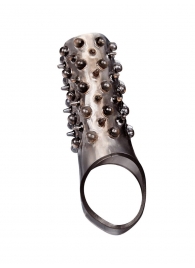 Дымчатая насадка на пенис с шипами и выпуклостями - 12,5 см. - Sex Expert - в Таганроге купить с доставкой