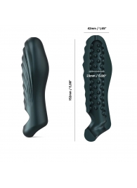 Серая силиконовая насадка на пенис с подхватом Manwan Ryzer - Manwan - в Таганроге купить с доставкой