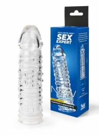 Прозрачная закрытая насадка на пенис - 17 см. - Sex Expert - в Таганроге купить с доставкой