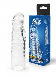 Прозрачная закрытая насадка на член - 15 см. - Sex Expert - в Таганроге купить с доставкой