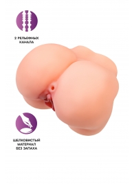 Реалистичный мастурбатор в форме попки с 2 любовными входами - No Name - в Таганроге купить с доставкой