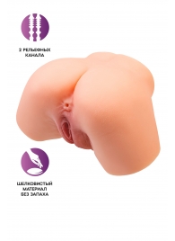 Телесный реалистичный мастурбатор-полуторс с 2 любовными входами - No Name - в Таганроге купить с доставкой