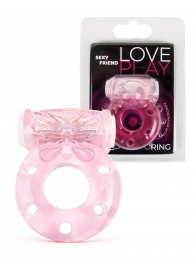 Розовое эрекционное виброкольцо с бабочкой - 1137 - в Таганроге купить с доставкой