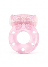 Розовое эрекционное виброкольцо с бабочкой - 1137 - в Таганроге купить с доставкой