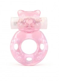 Розовое эрекционное виброкольцо в форме мишки - 1137 - в Таганроге купить с доставкой