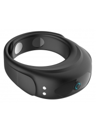 Черное эрекционное виброкольцо на ремешках - Boys of Toys - в Таганроге купить с доставкой