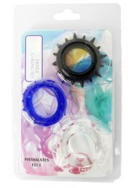 Набор из 3 эрекционных колец разного цвета и рельефа - Boys of Toys - в Таганроге купить с доставкой