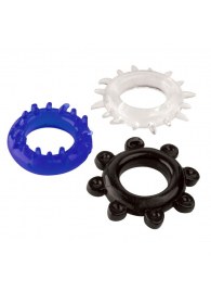 Набор из 3 эрекционных колец разного цвета и рельефа - Boys of Toys - в Таганроге купить с доставкой