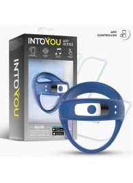 Синее интерактивное эрекционное виброкольцо Rank - Intoyou - в Таганроге купить с доставкой