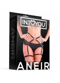 Черные стрепы на бёдра Aneir - Intoyou - купить с доставкой в Таганроге
