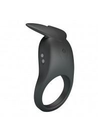 Черное перезаряжаемое виброкольцо Carlton - Baile - в Таганроге купить с доставкой