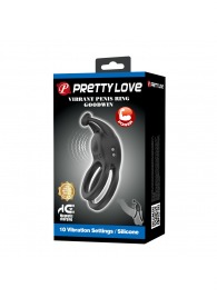 Черное перезаряжаемое виброкольцо Goodwin - Baile - в Таганроге купить с доставкой