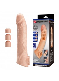 Телесный фаллоудлинитель с подхватом мошонки Silas - 26 см. - Baile - в Таганроге купить с доставкой
