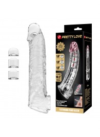 Прозрачный фаллоудлинитель с подхватом мошонки Silas - 26 см. - Baile - в Таганроге купить с доставкой