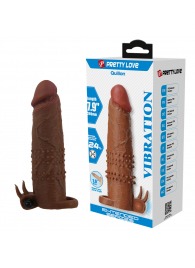 Коричневая насадка на пенис Quillon - 20 см. - Baile - в Таганроге купить с доставкой