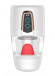 Белый мастурбатор с язычком и возвратно-поступательными движениями - Secwell - в Таганроге купить с доставкой