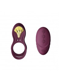 Фиолетовое эрекционное виброкольцо Bayek с пультом ДУ - Zalo - в Таганроге купить с доставкой