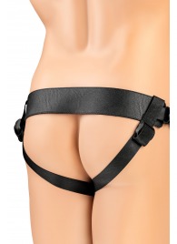 Телесный фаллопротез на черных ремнях Conall - 15 см. - ToyFa - купить с доставкой в Таганроге