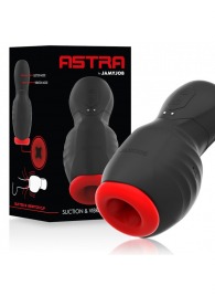 Черно-красный мастурбатор с вибрацией и всасыванием - JAMYJOB - в Таганроге купить с доставкой