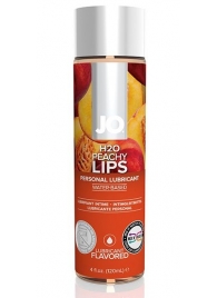 Лубрикант на водной основе с ароматом персика JO Flavored Peachy Lips - 120 мл. - System JO - купить с доставкой в Таганроге