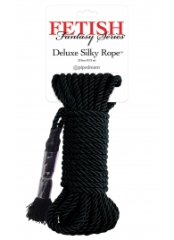 Черная веревка для фиксации Deluxe Silky Rope - 9,75 м. - Pipedream - купить с доставкой в Таганроге