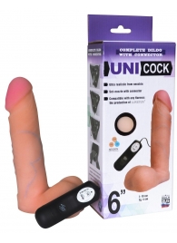 Фаллическая насадка Харнесс UNICOCK 6  с вибрацией - 18 см. - LOVETOY (А-Полимер) - купить с доставкой в Таганроге