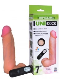 Фаллическая насадка Харнесс UNICOCK 7  с вибрацией - 19 см. - LOVETOY (А-Полимер) - купить с доставкой в Таганроге