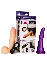 Вибрострапон с двумя насадками UniStrap - 18 и 18 см. - LOVETOY (А-Полимер) - купить с доставкой в Таганроге