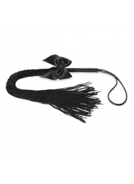 Чёрная плётка Lilly Whip Bijoux - Bijoux Indiscrets - купить с доставкой в Таганроге