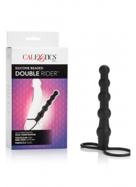 Насадка на пенис для двойного проникновения Silicone Beaded Double Rider - 14 см. - California Exotic Novelties - в Таганроге купить с доставкой