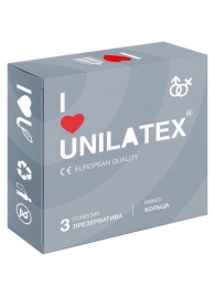 Презервативы с рёбрами Unilatex Ribbed - 3 шт. - Unilatex - купить с доставкой в Таганроге