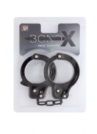 Чёрные наручники из листового металла BONDX METAL CUFFS BLACK - Dream Toys - купить с доставкой в Таганроге