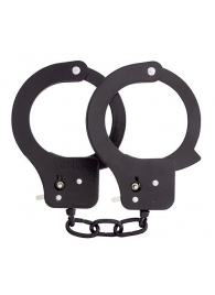 Чёрные наручники из листового металла BONDX METAL CUFFS BLACK - Dream Toys - купить с доставкой в Таганроге