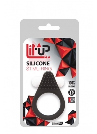 Чёрное эрекционное кольцо LIT-UP SILICONE STIMU RING 1 BLACK - Dream Toys - в Таганроге купить с доставкой