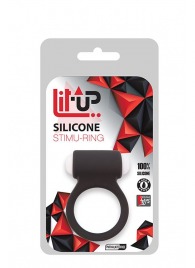 Чёрное эрекционное виброкольцо LIT-UP SILICONE STIMU RING 3 BLACK - Dream Toys - в Таганроге купить с доставкой