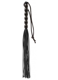 Чёрная мини-плеть из резины Rubber Mini Whip - 22 см. - Blush Novelties - купить с доставкой в Таганроге