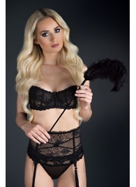 Стек с большим чёрным пером Large Feather Tickler - 65 см. - Blush Novelties - купить с доставкой в Таганроге