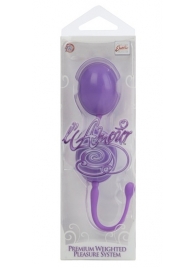 Фиолетовые каплевидные вагинальные шарики L amour Premium Weighted Pleasure System - California Exotic Novelties