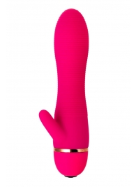 Розовый вибромассажёр с небольшим клиторальным отростком - 15 см. - A-toys купить в Таганроге с доставкой в Orgasmix.ru Розовый вибромассажёр с небольшим клиторальным отростком - 15 см. - A-toys