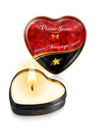 Массажная свеча с ароматом ванили Bougie Massage Candle - 35 мл. - Plaisir Secret - купить с доставкой в Таганроге