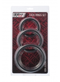 Набор из 3 чёрных эрекционных колец - ToyFa - в Таганроге купить с доставкой