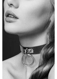 Узенький ошейник из полиуретана с кольцом - Bijoux Pour Toi - купить с доставкой в Таганроге