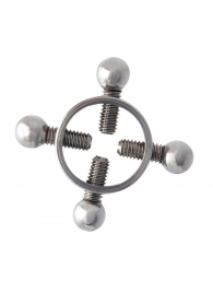 Серебристые зажимы для сосков на винтах - ToyFa - купить с доставкой в Таганроге