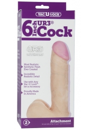 Ультра реалистичная насадка Vac-U-Lock  6  ULTRASKYN Cock - 17,3 см. - Doc Johnson - купить с доставкой в Таганроге