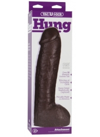 Большая насадка для трусиков Vac-U-Lock Realistic Hung - 31,7 см. - Doc Johnson - купить с доставкой в Таганроге
