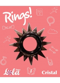 Чёрное эрекционное кольцо Rings Cristal - Lola Games - в Таганроге купить с доставкой