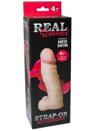 Реалистичная насадка с мошонкой REAL Standard - 15,5 см. - LOVETOY (А-Полимер) - купить с доставкой в Таганроге