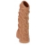 Телесная насадка с венками и открытой головкой Nude Sleeve M - 12 см. - KOKOS - в Таганроге купить с доставкой